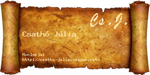 Csathó Júlia névjegykártya