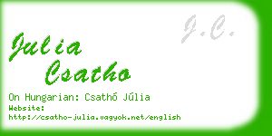 julia csatho business card